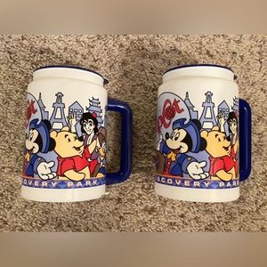 Walt Disney World Epcot Souvenir Refillable Mug- Mixed Disney Characters -EUC